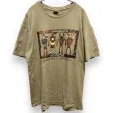 シングルステッチ民族アートビンテージTシャツ