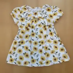 バースデイ購入 ひまわり柄ワンピース 90㎝