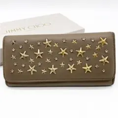 〘 美品 〙ジミーチュウ 長財布 フラップ スター スタッズ 保存袋・箱付き