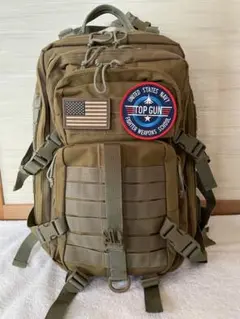 リュック　ミリタリータクティカルバック(トップガンのワッペン付き)45L
