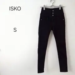1329＊Heather ヘザー ISKO ハイウエスト スキニーデニム S 黒