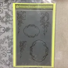 ソレイユフレームステンシルプレート　レースステンシルシート　フレームステンシル型