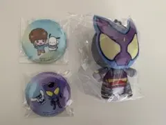 仮面ライダーガヴ　ぷちキャラおでかけぬいぐるみ　缶バッジ　セット　サンリオコラボ
