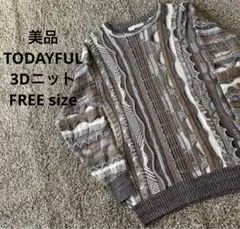 美品 TODAYFUL Vintage パターン 3Dニット