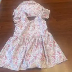 花柄水着ワンピースと帽子セット