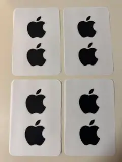 Appleロゴ ステッカー ブラック　4枚セット