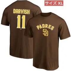 ⭐️新品未使用 ファナティクス⭐️パドレス ナンバーTシャツ ダルビッシュ ブラウン