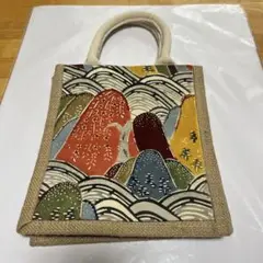 【無印良品】ジュートバッグ(貼付)+ハンドタオル【セット】