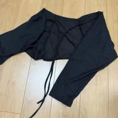 Dazy メッシュ編み カーディガン XL 黒