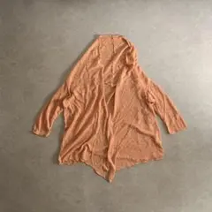 nest Robe リネン羽織カーディガン 麻 ゆったり ネストローブ オレンジ