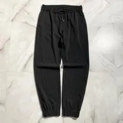 A16222 美品 デラックス　ペンシルストライプ　イージースラックス　黒 M