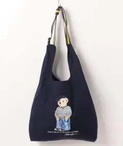 ベルト付きレインバッグ POLO フレンチベア ネイビー