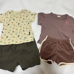 petit main 恐竜Tシャツとショートパンツセット 80 まとめ売り