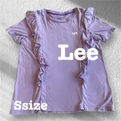 Lee フリル付き ワンポイントTシャツ Sサイズ パープル ほぼ未使用品
