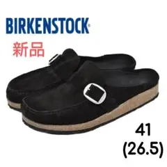 新品☆タグ付 BIRKENSTOCK バックリー サンダル モカシン レザー 黒