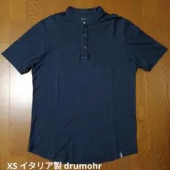 【古着】ビームス XS イタリア製 drumohr ネイビー メンズ半袖Tシャツ