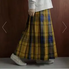 最終値下URBAN RESEARCH チェックプリーツイージースカート3イエロー