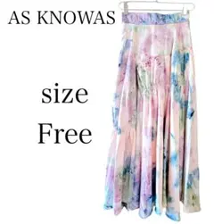 【AS KNOW AS】フレアロングスカート アートに写し出すSK