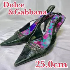 超美品 DOLCEu0026GABBANA パンプス ポインテッドトゥ フレンチヒール