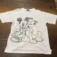 ミッキーマウス&プルート　レディースTシャツ　L used