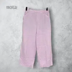 【nota ノータデラマノシニストラ】　ワイドイージーパンツ　ピンク　薄手