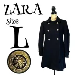 【金ボタン】【L】ZARA♡ザラ ナポレオンコート レディース