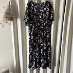 チャオパニック花柄ワンピース　レトロ