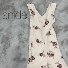 【スナイデル】サロペットパンツ 花柄 総柄 アイボリー レディース