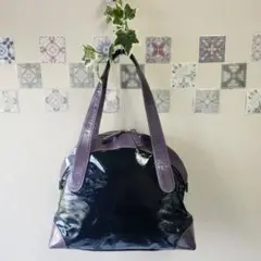 【極美品】MAGARET HOWELL idea トートバッグ エナメル 半 月