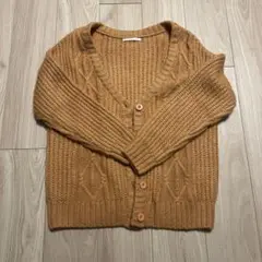 キャメル カーディガン Mサイズ アクリル100%