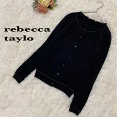 【レベッカテイラー】ノースリーブカーディガン　アンサンブル　ブラック