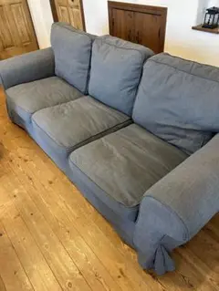 IKEA エークトルプ　グレー　3人掛けソファカバー