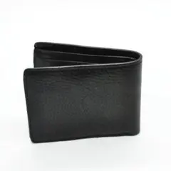 【週末SALE】新品 ブル(BULL)レザー二つ折り財布 札入れ 黒
