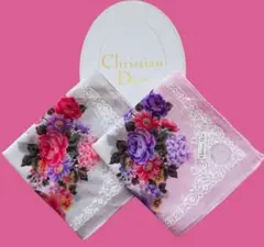 新品CHRISTIAN Dior ハンカチ2枚ギフトセット
