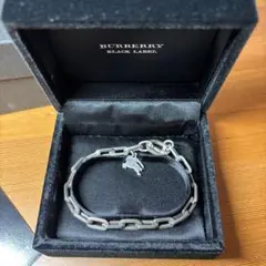 BURBERRY BLACK LABEL シルバー925 ブレスレット 未使用品 バーバリー ブラックレーベル バングル シルバー925