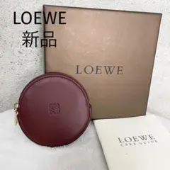 LOEWE ロエベ コインケース 小銭入れ アナグラム レザー ボルドー 本革