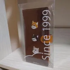 スマホケース　新品未開封　柴犬刺繍　ブラウン