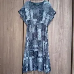 SHOO-LA-RUE 　半袖シフォンロングワンピース