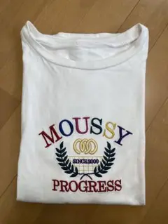 moussy オーバーサイズ半袖Tシャツ　刺繍