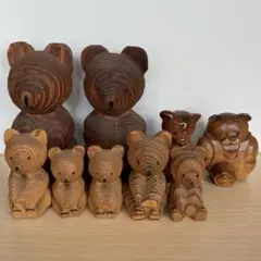 熊の置物 9体セット