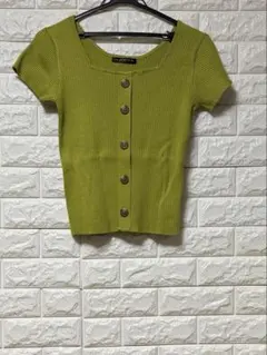 【タグ無し新品】リブ編み　ニット　トップス