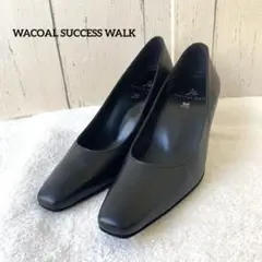 未使用　ワコール　サクセスウォーク　ブラック　レザー　21.5cmE