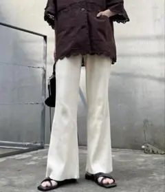 チャオパニックティピー　すっきりシルエットリブパンツ