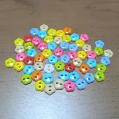 カラフル プラスチックボタン 6mm 140個