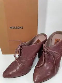 MISSONI ミッソーニ　バーガンディ レースアップブーツ