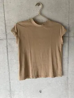 無印良品 ベージュ フレンチスリーブ 半袖 Tシャツ Sサイズ