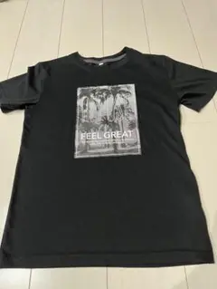 黒のプリントTシャツ サイズ160