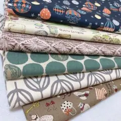 100×30cmはぎれ生地6枚まとめ売り【５】
