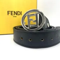 【極美品】フェンディ FENDI ベルト FF金具 エフイズフェンディ レザー
