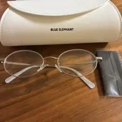 BLUE ELEPHANT シルバーオーバルメガネ　試着のみ未使用品